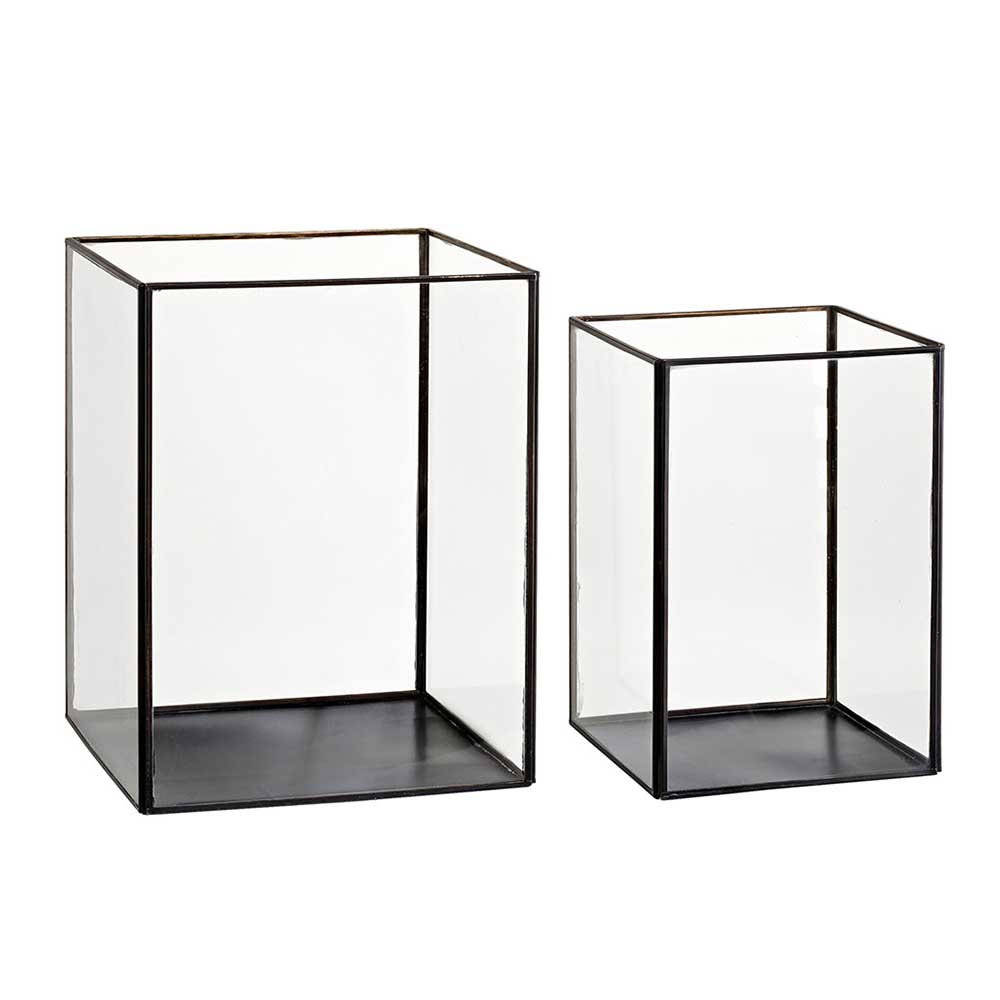 LAUSANNE Set of 2 Lanterns Antique bronze