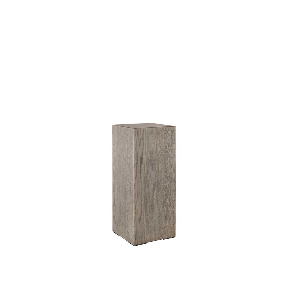 TRENT PEDESTAL low antique grey