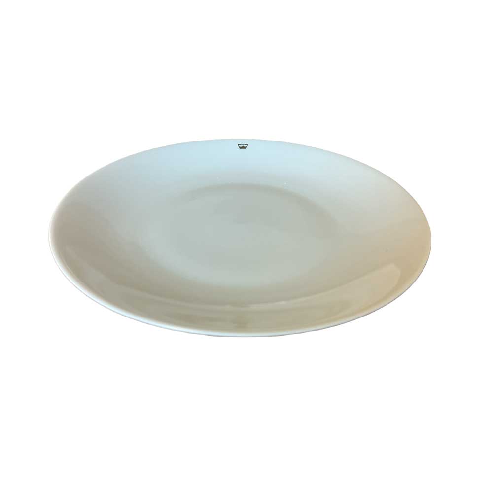 PRINCESS CROCKERY DESSERT PLATE 22CM CRESTED WHITE