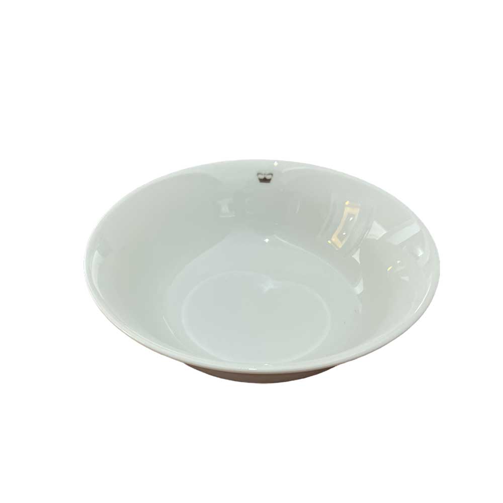 PRINCESS CROCKERY CEREAL/SOUP BOWL 19CM CRESTED WHITE
