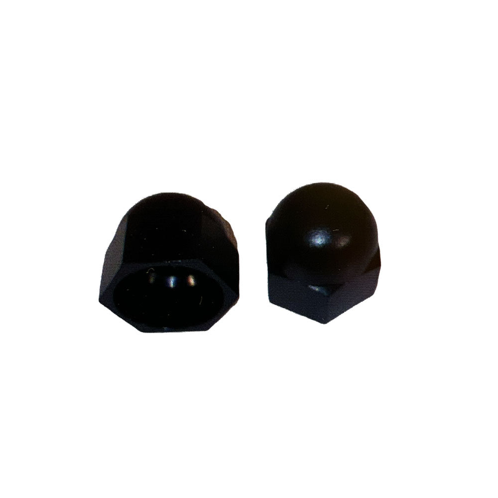 WIPER NUT CAP PLASTIC BLACK 6-PK