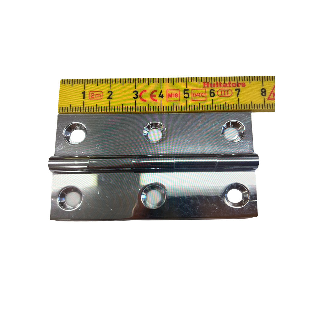 CHROMED BRASS BUTT HINGE 3" X 1 5/8"