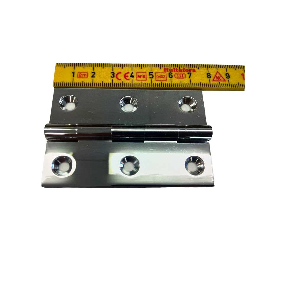 CHROMED BRASS BUTT HINGE 3" X 2"