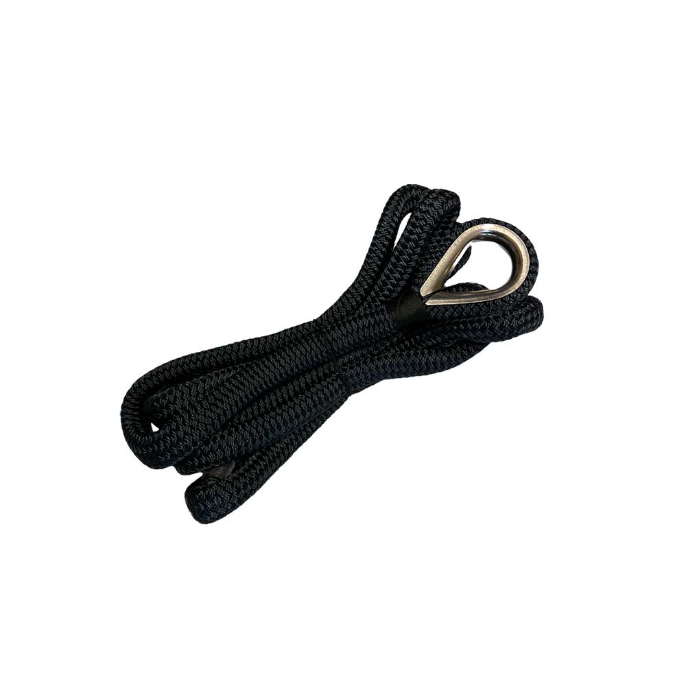 ROPE Mooring line braided with steel eye 18MM X 4M, navy