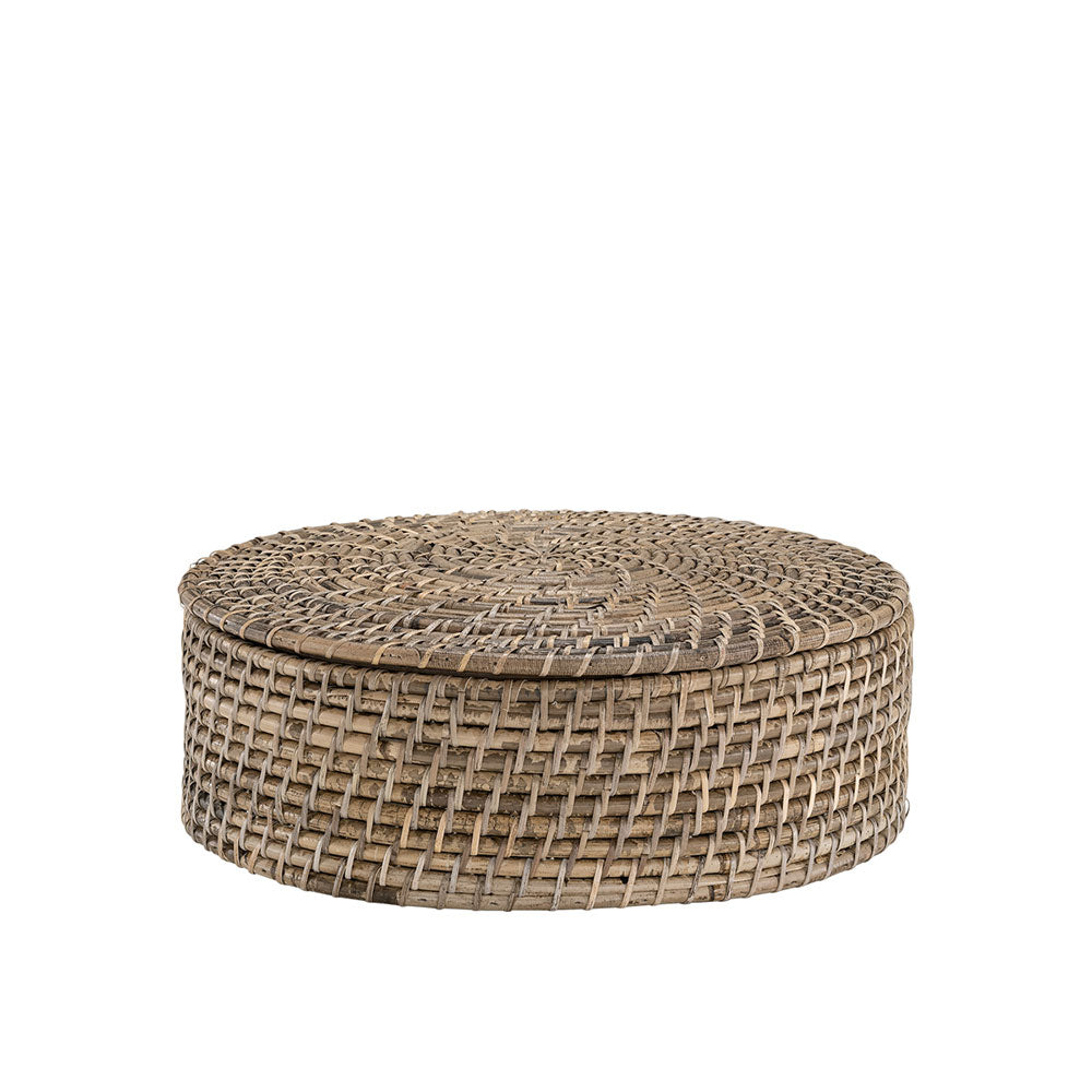 AMAZON bread basket w lid natural antique