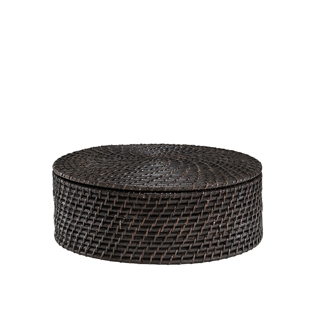 AMAZON bread basket w lid deep brown