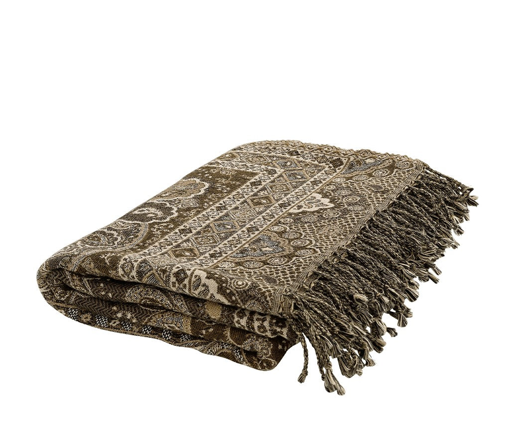 EROZ PAISLEY BROWN Throw 130x170