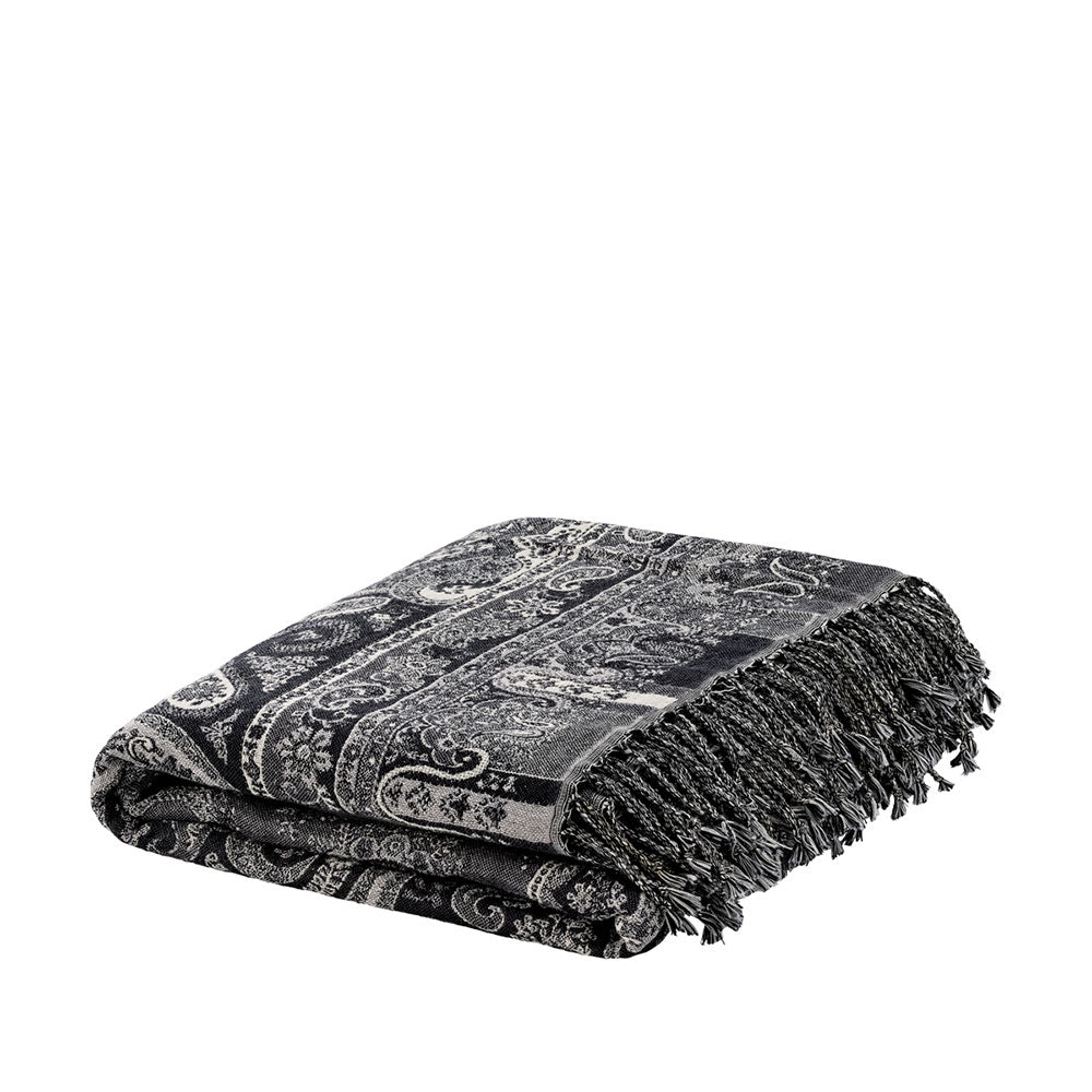 EROZ PAISLEY LIGHT GREY Throw 130x170
