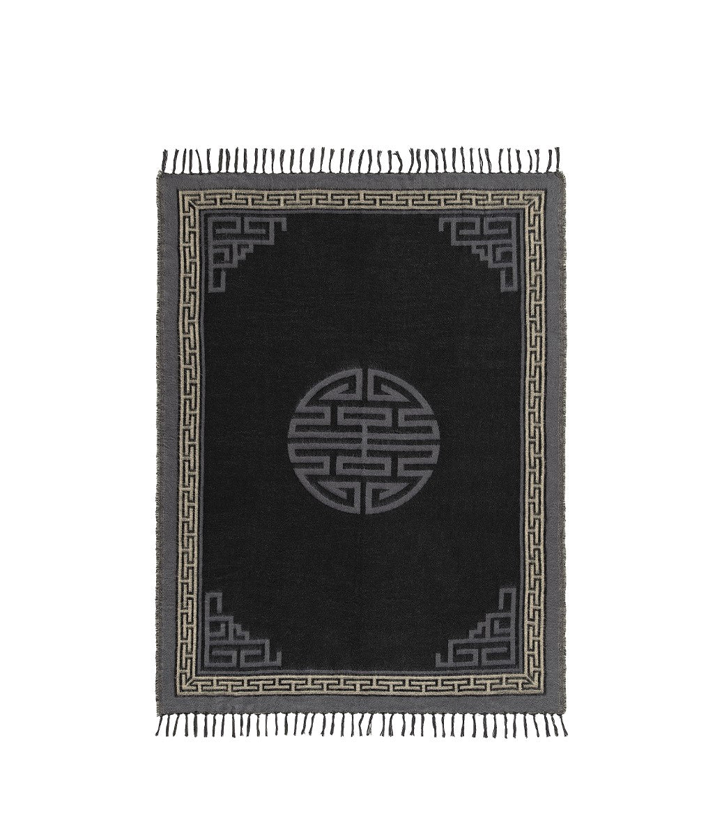 MORANDI BLACK/GREY Throw 130x180