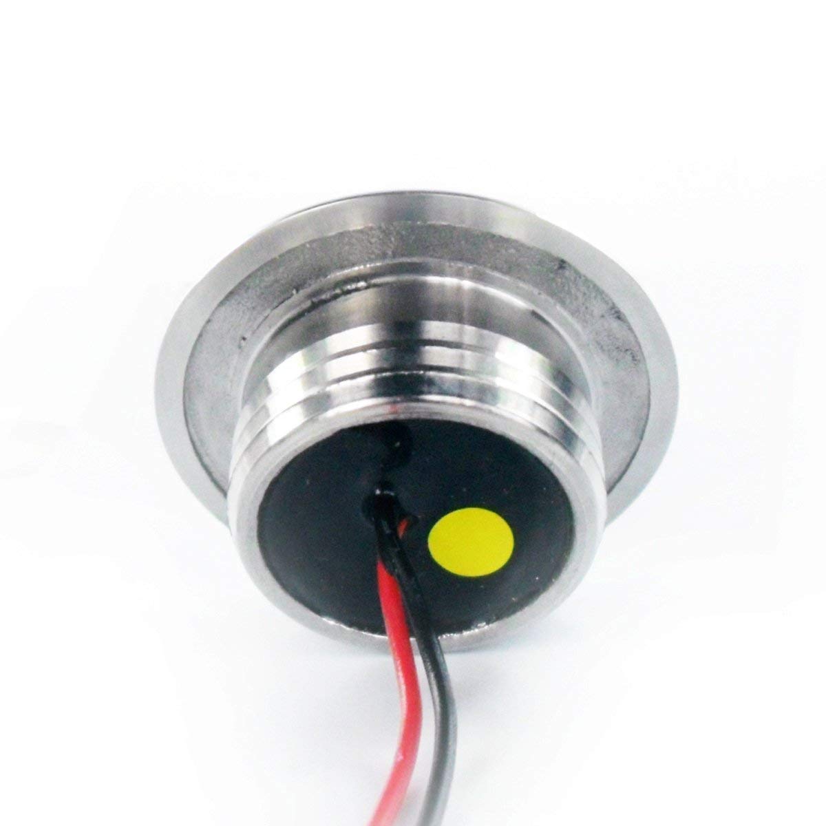 LED STEP LIGHT ROUND 12/24V WHITE