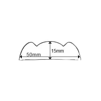 BAVETTE EN PVC BLANC (SANS BORD) 2,9 M