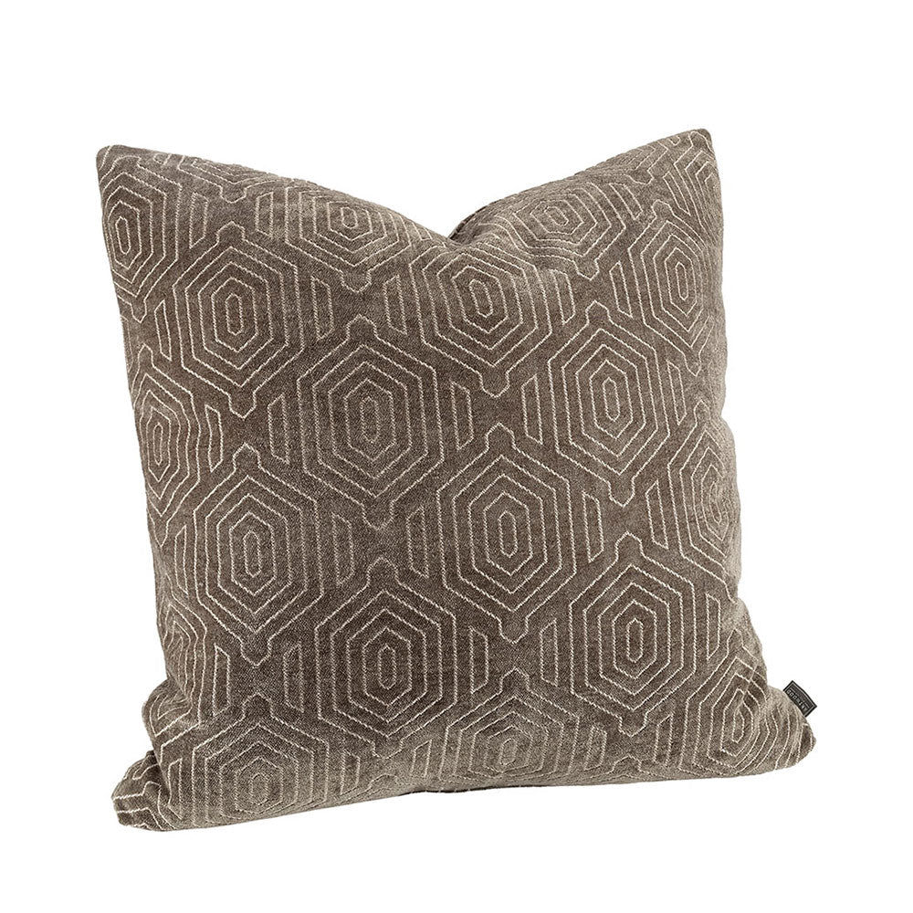 LAUREL ETHNIC Brown CC plain Cushioncover 50x50