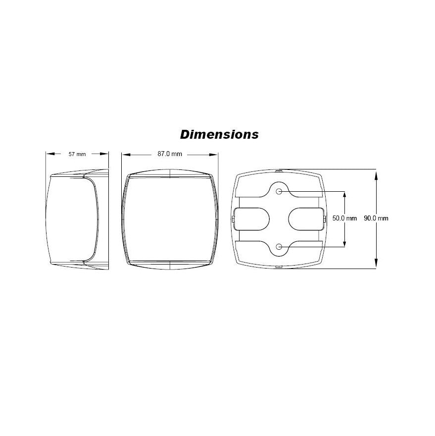 2 NM NaviLED PRO Lampa za navigaciju lijevi bok Bijela 2LT 959 900-011