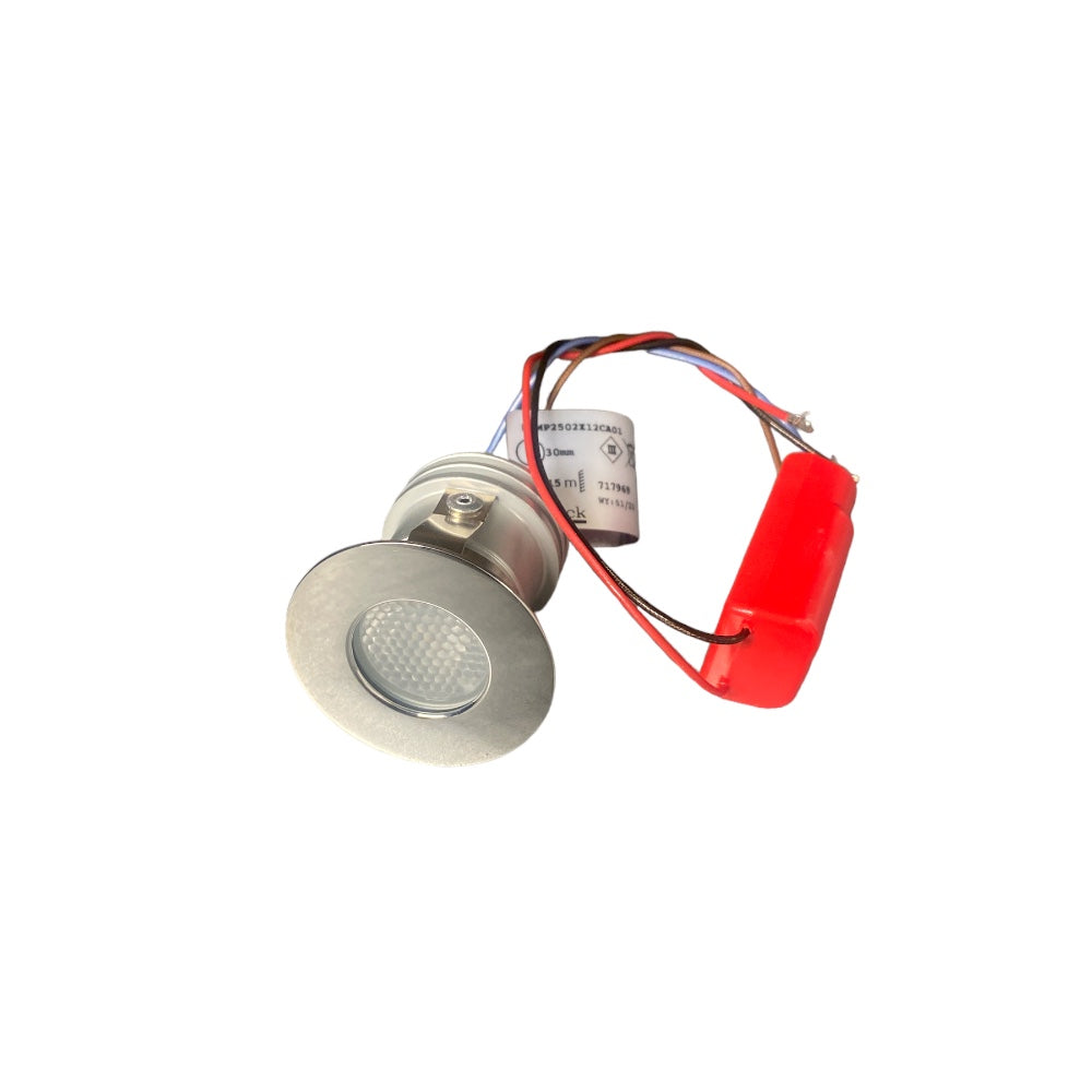 LED ELY 3W WARMWEIß EDELSTAHL POLIERTE FASSUNG