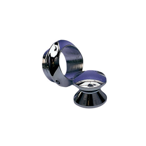 NORDWEST CHROME PUSHBUTTON KNOB AND RING, LARGE