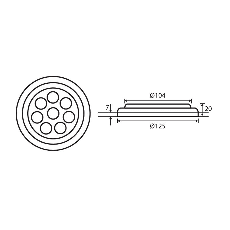 AQUADISC UNDERWATER WHITE LIGHT 12/24V