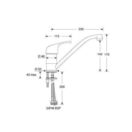 NordWest CHROME MIXING BATTERY GALLEY