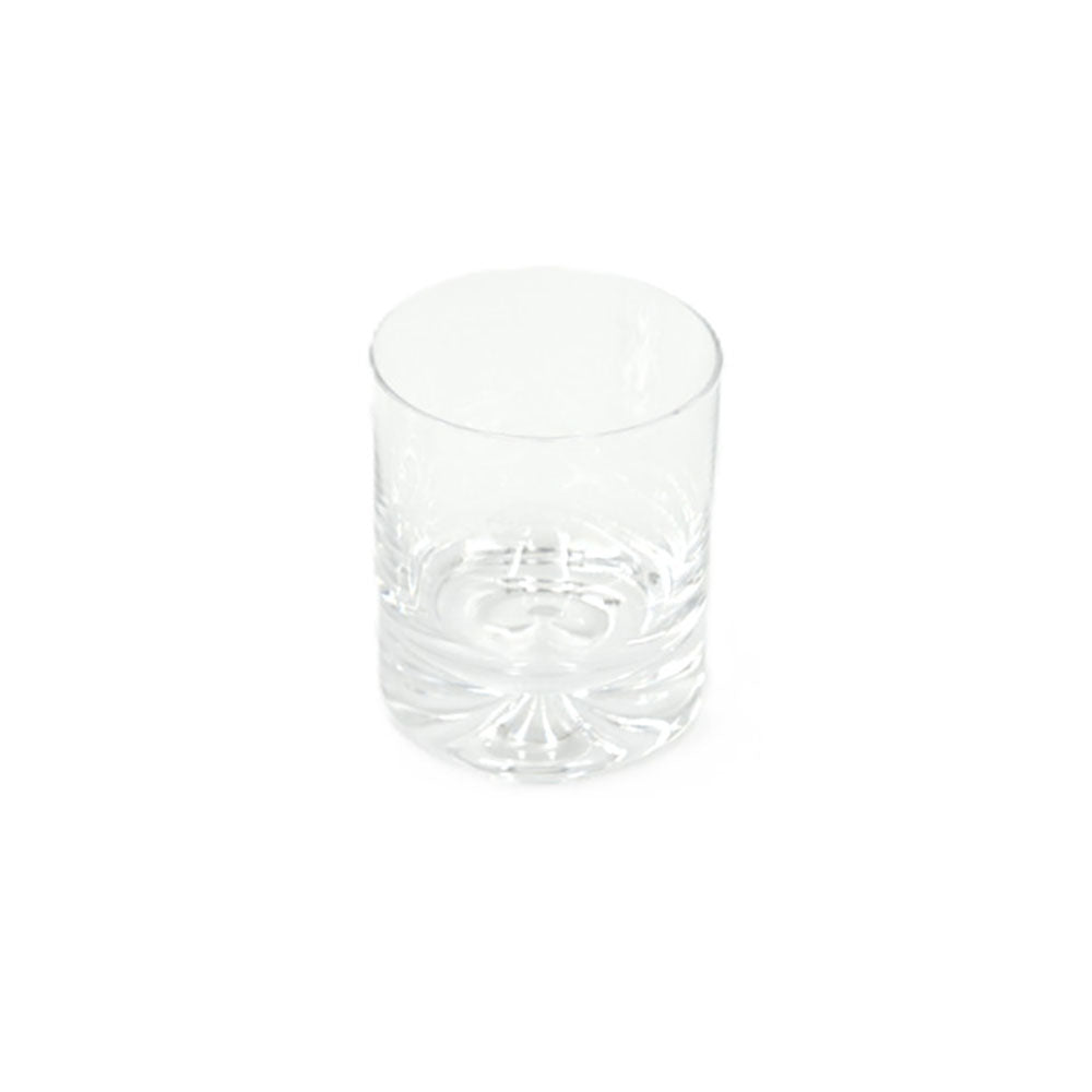 PRINCESS GLASS TUMBLER DIMPLE OLD FASHIONED WITH LOGO
