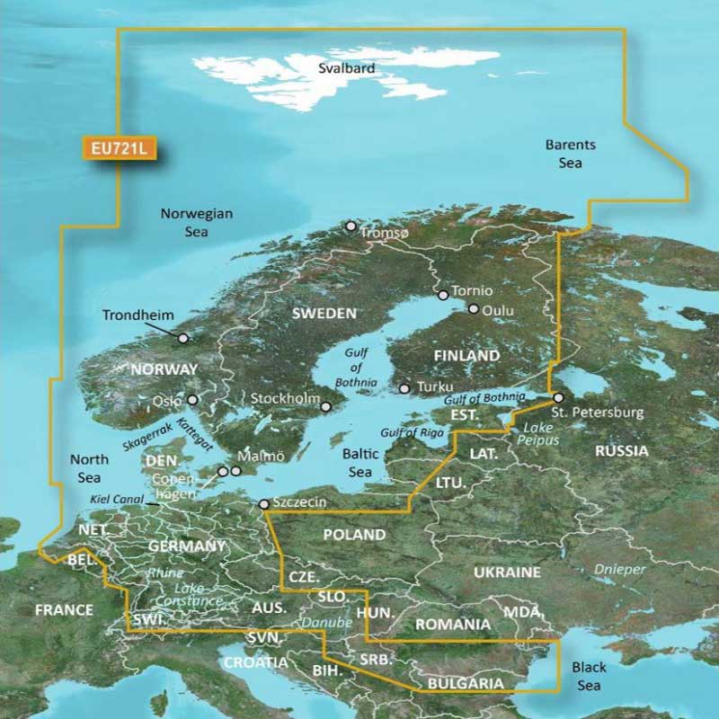 GARMIN BLUECHART G3 VEU721L NORTHERN EUROPE