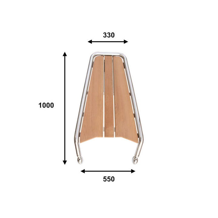 Bowsprit 1000 mm med bøjestige (komplet)