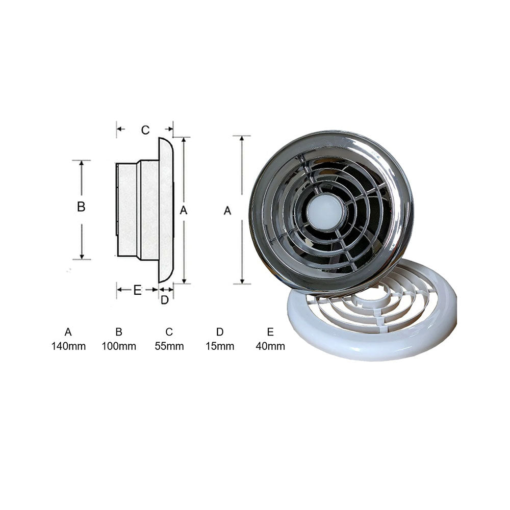 FAN W/LIGHT 24V
