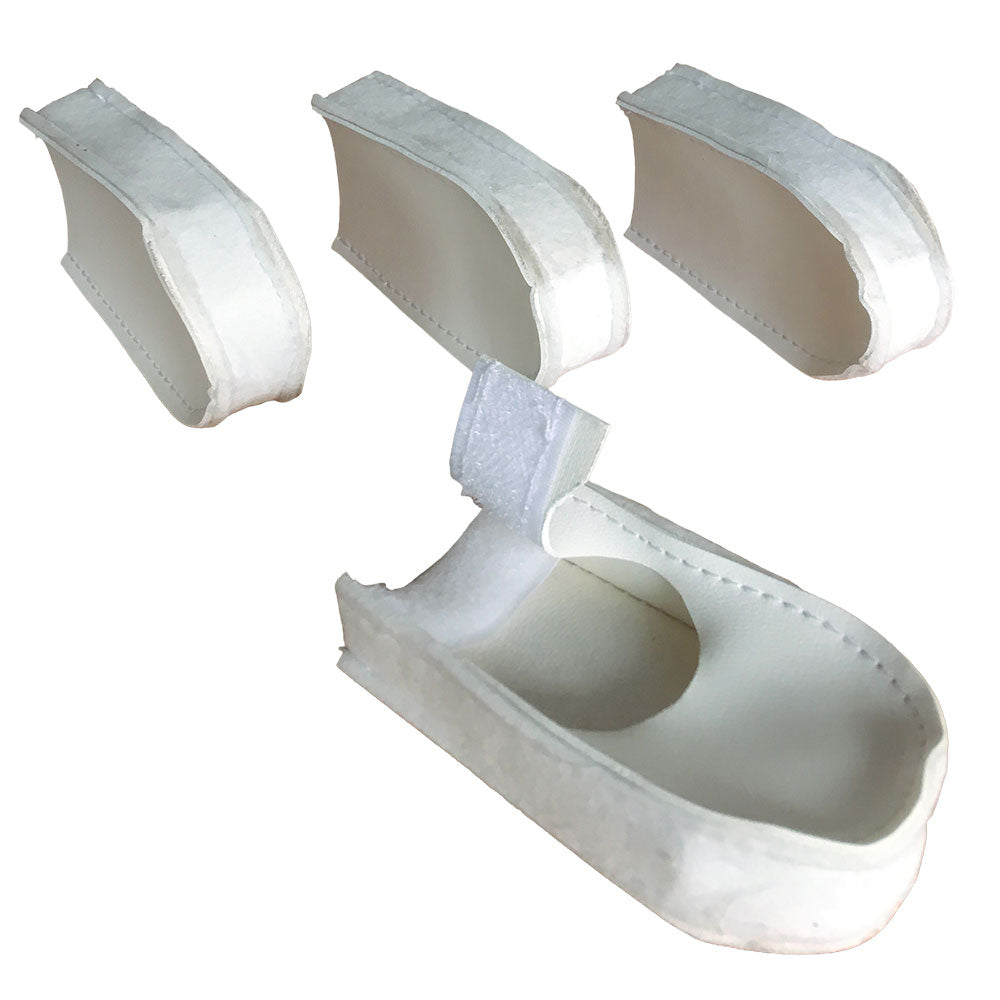 Oskar director chair white seats / white powdered coated / synthetic leather socks