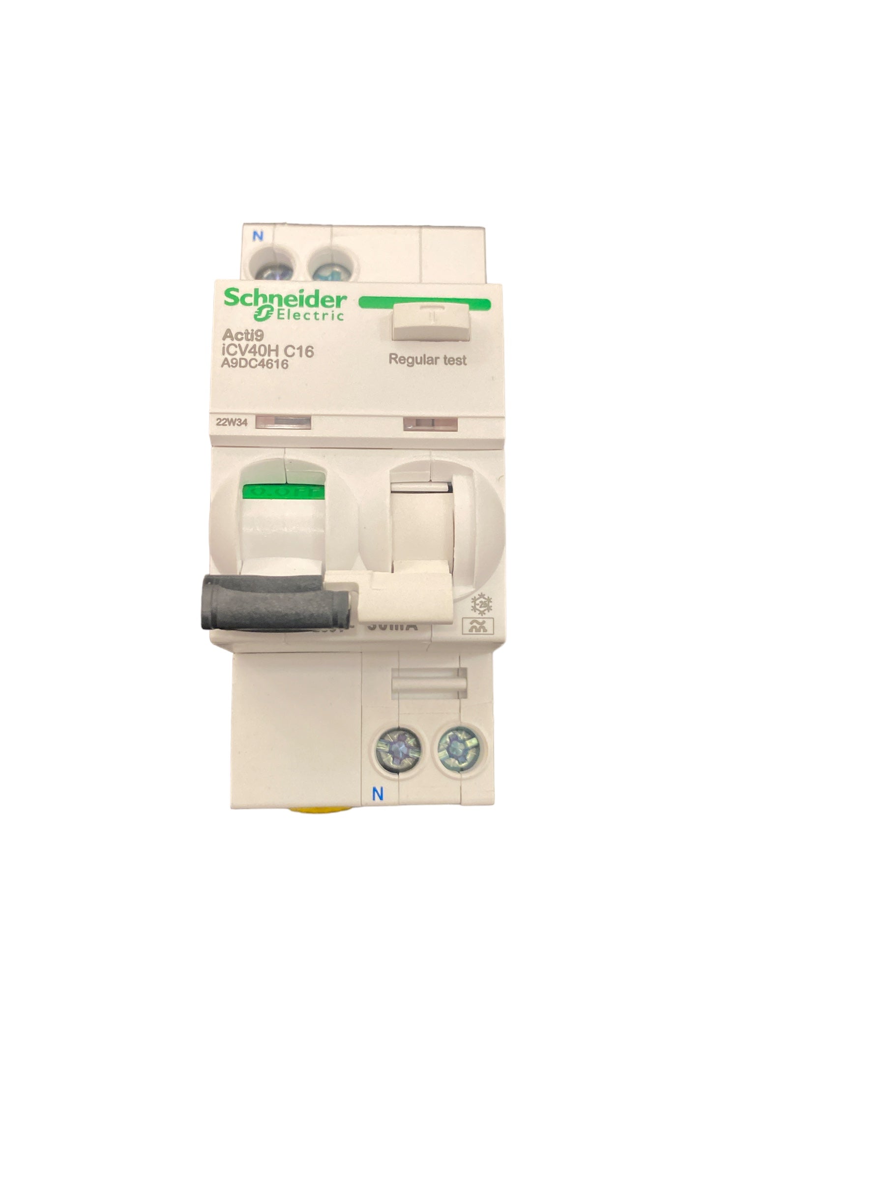Schneider Säkringsbrytare, 1P+N, Acti9 iCV40, 230 V, 16 A, 1 Pol