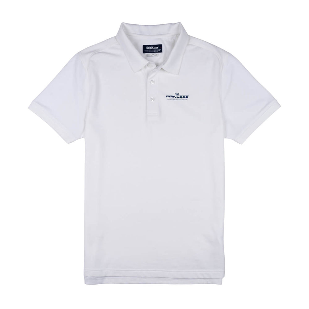 Princess Sebago Performance polo pique, white