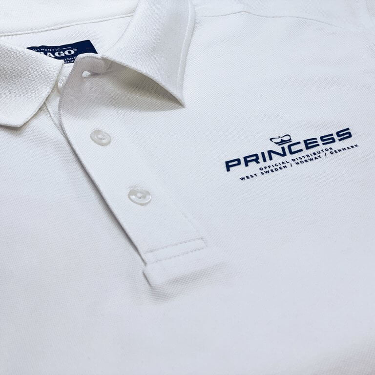 Princess Sebago Performance polo pique, white