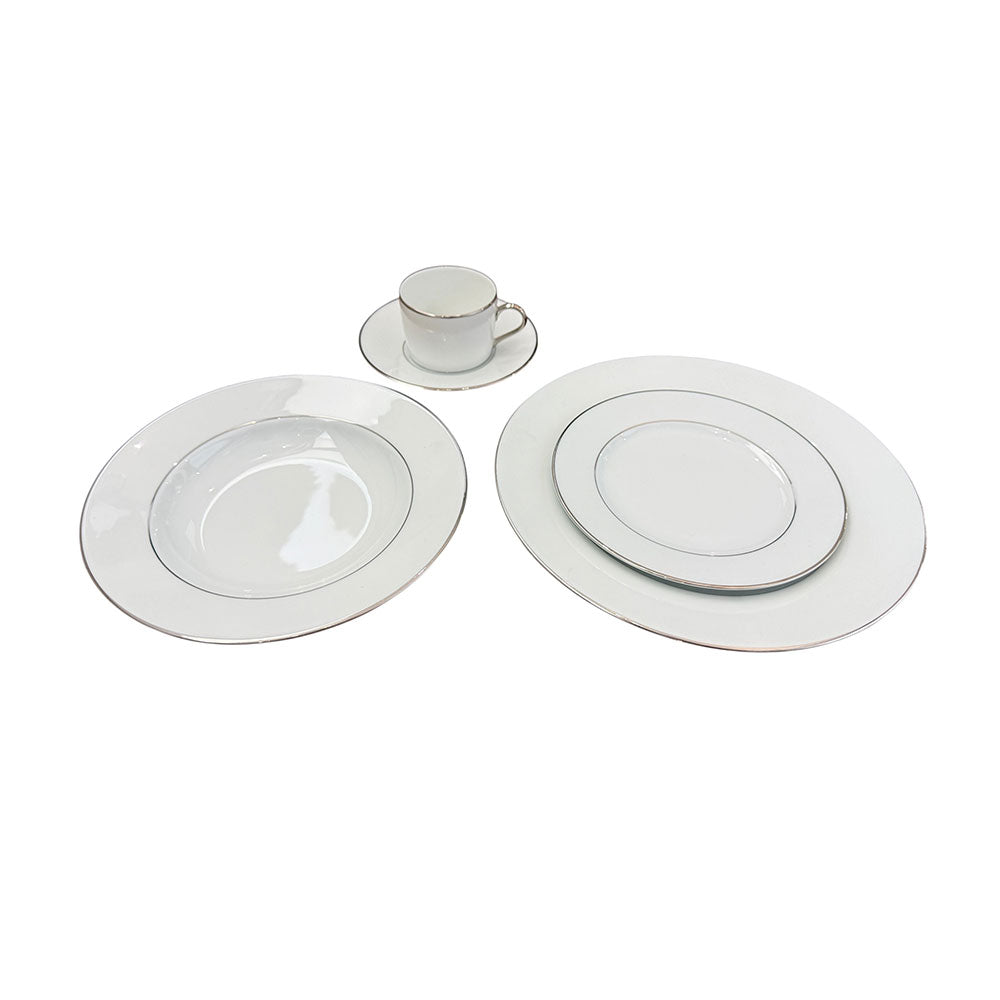 Hvid Sous le Soleil Platinum desserttallerken