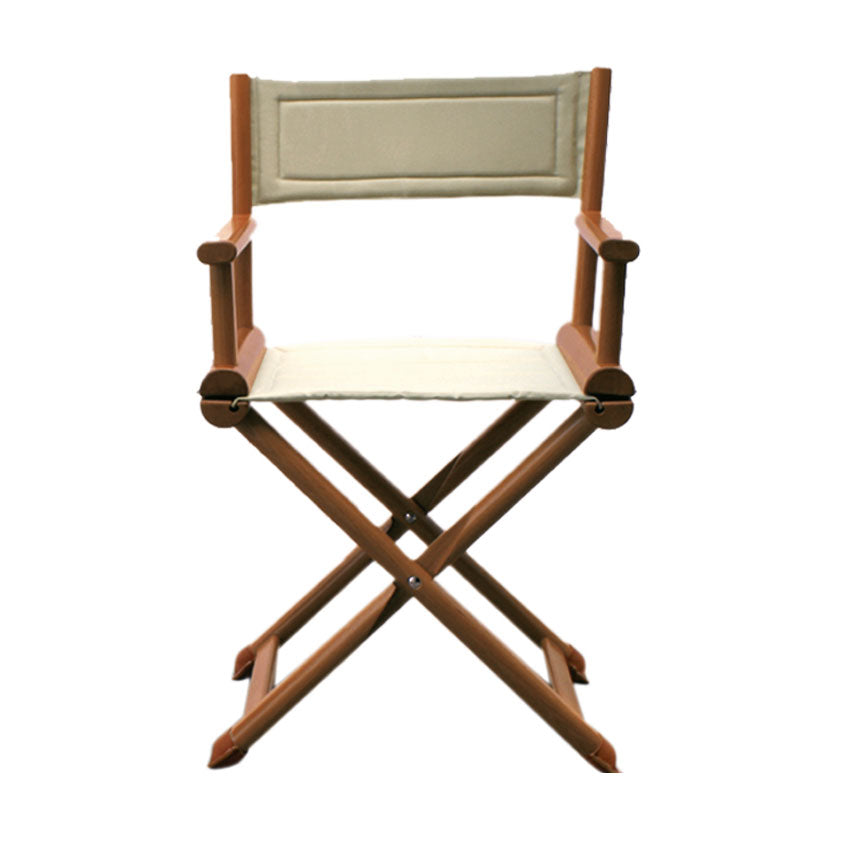 Folding chair in teak / sand seats with leather socks
