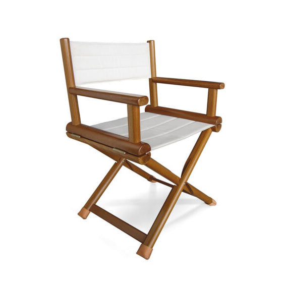 OVAL DIRECTOR CHAIR / COTTON ECRU SEAT / LEATHER SOCKS