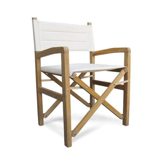 Square director chair / cotton ecru seats